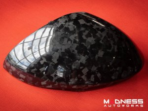 Alfa Romeo Giulia Mirror Covers - Carbon Fiber - Full Replacements - Forged Carbon - Feroce Carbon - w/ Factory Clips